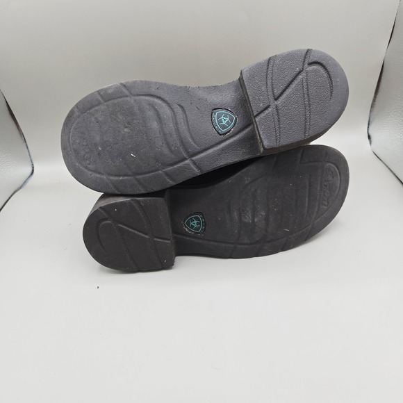 Ariat Brown Leather Fatbaby Boots, Leopard Print, Size 7B, Style 10015363 - Picture 9 of 10